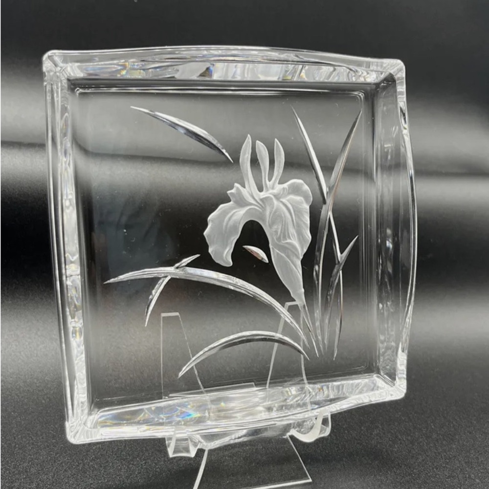 Hoya Crystal Iris Sushi plate 5”